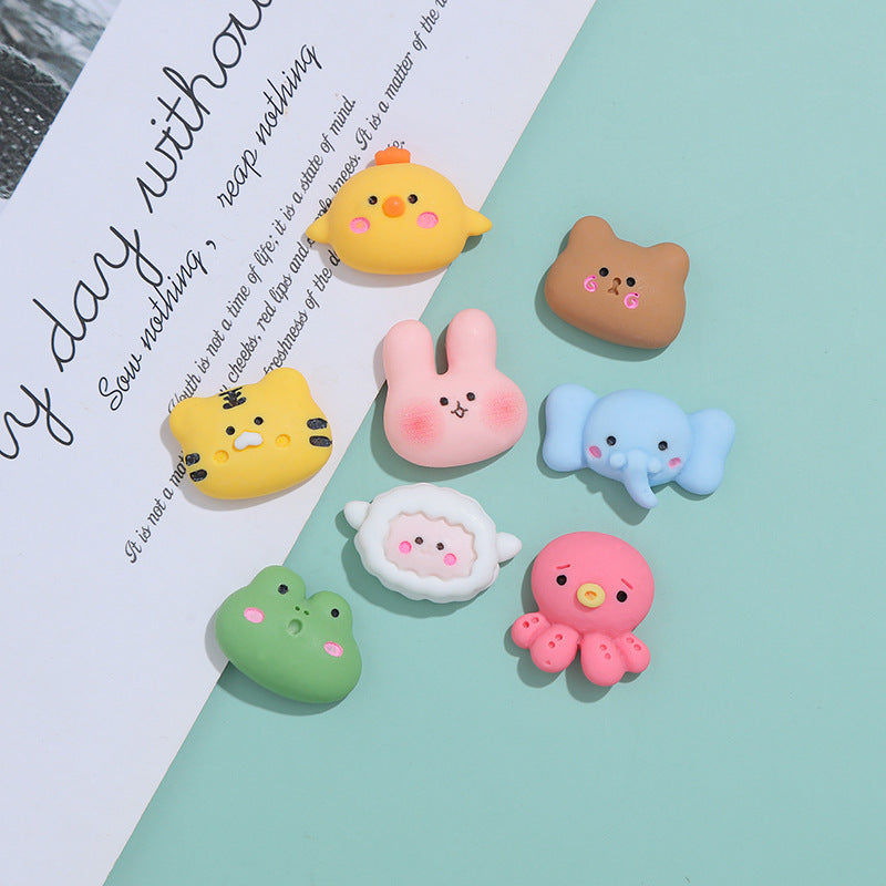 Cute cartoon rabbit and frog cream glue phone case DIY handmade material kit resin accessory components Secondary image