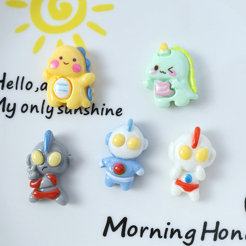 Glossy monster dinosaur series resin accessories, cream glue DIY phone case, hair clips, hair accessories, handmade materials Secondary image