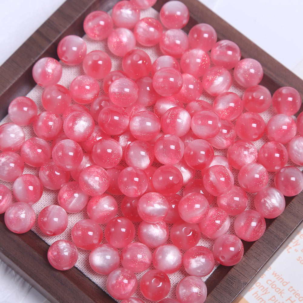 10mm light-changing loose beads, mermaid princess fantasy resin beads, handmade DIY bracelet and necklace, loose bead accessories Secondary image