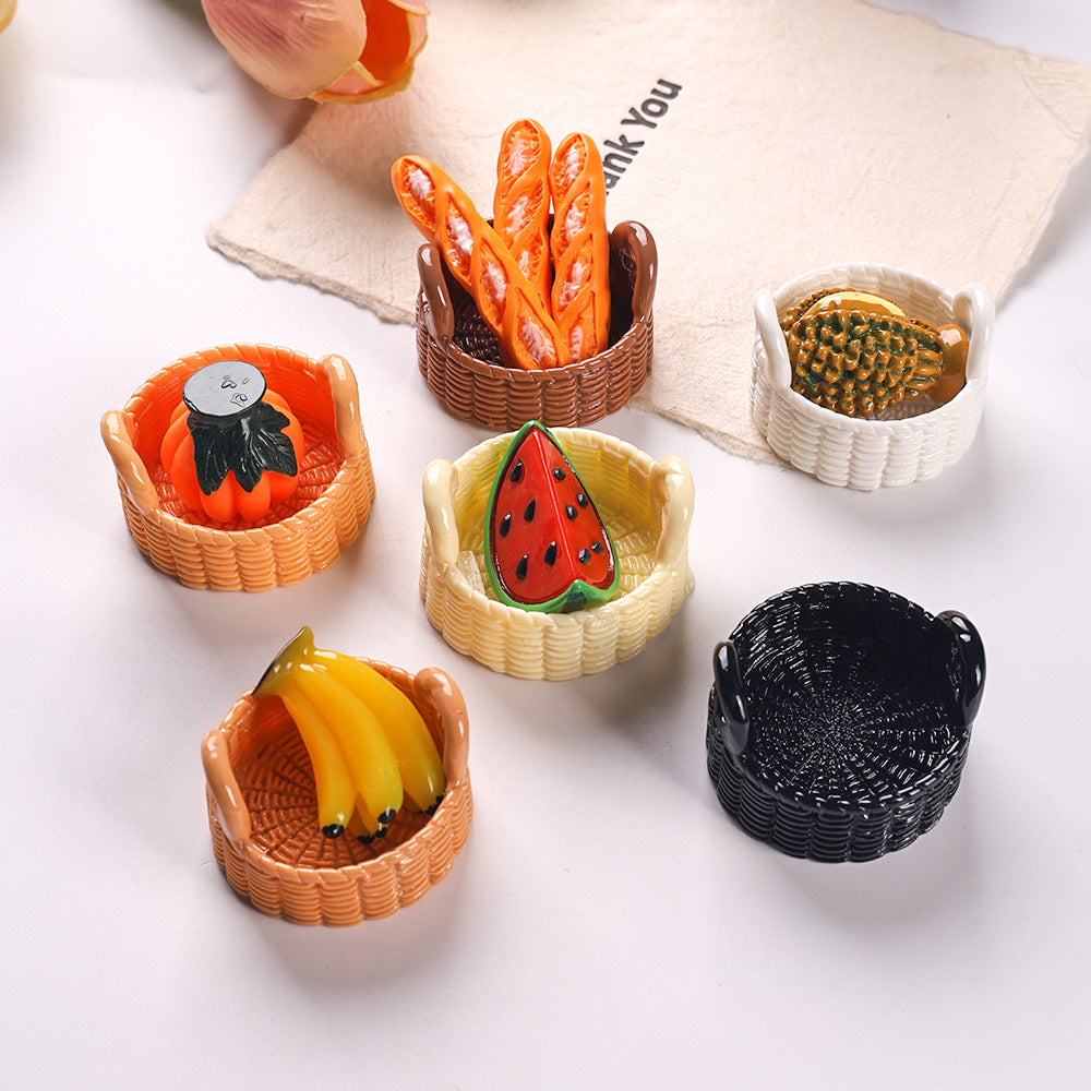 3D Creative Basket Cartoon Handmade DIY Accessories Cream Glue Resin Small Parts Material Kit Secondary image