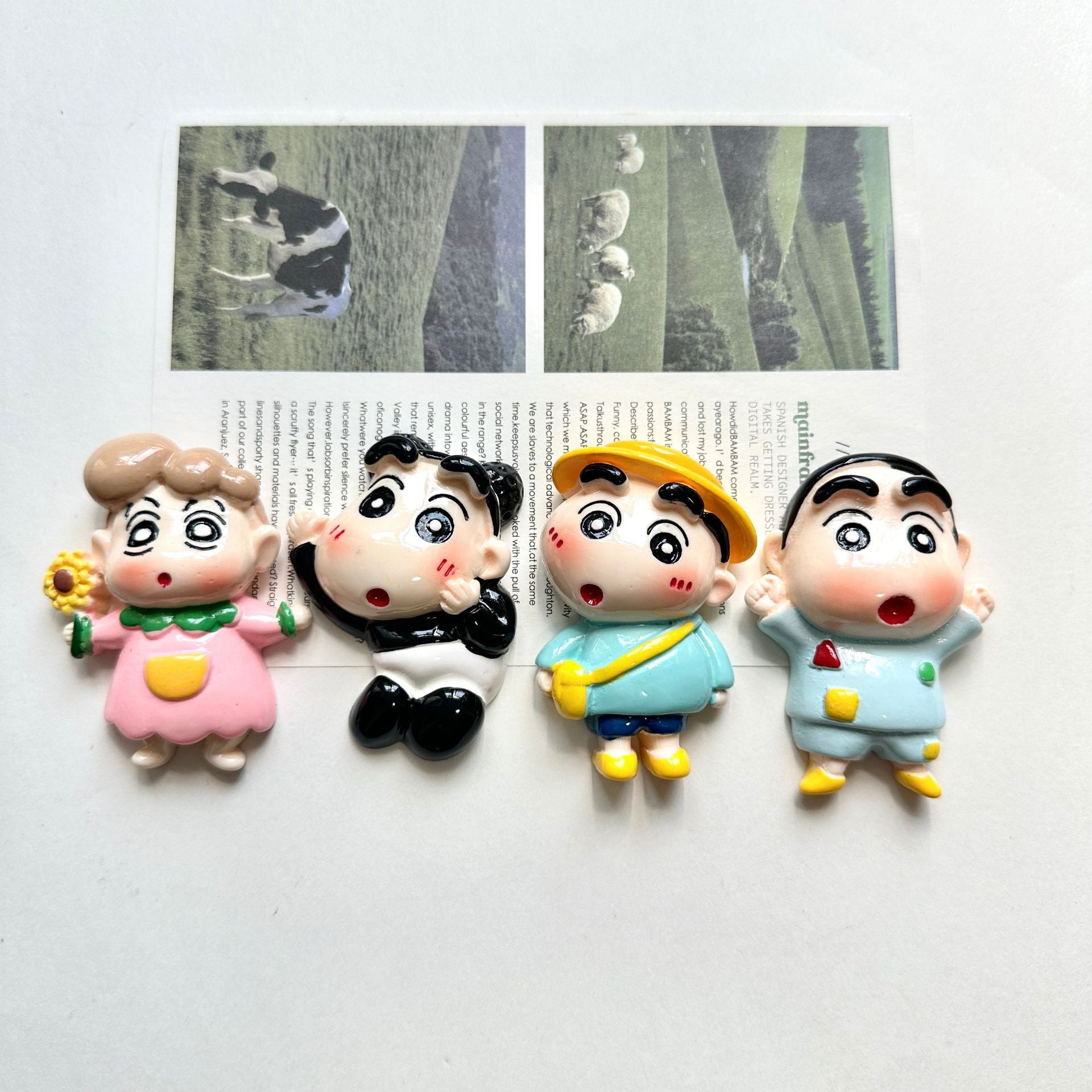 Cartoon creative cute Shin-chan resin accessories for DIY phone cases, clogs, refrigerator magnets, and keychains Secondary image
