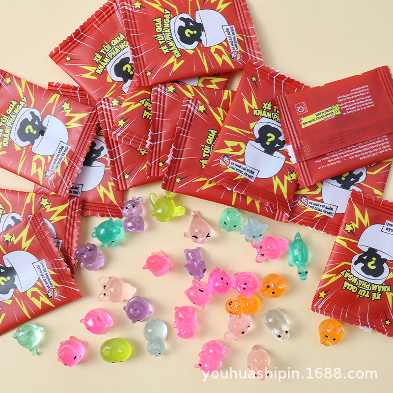 Cross-border glow-in-the-dark small animal blind bag manufacturer toy lottery kiosk capybara blind box Secondary image