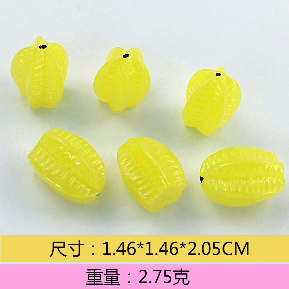 DIY jewelry and hair accessory components, artificial fruits and vegetables, including bananas, cantaloupe, resin tomatoes, and carambola, over 30 types Secondary image