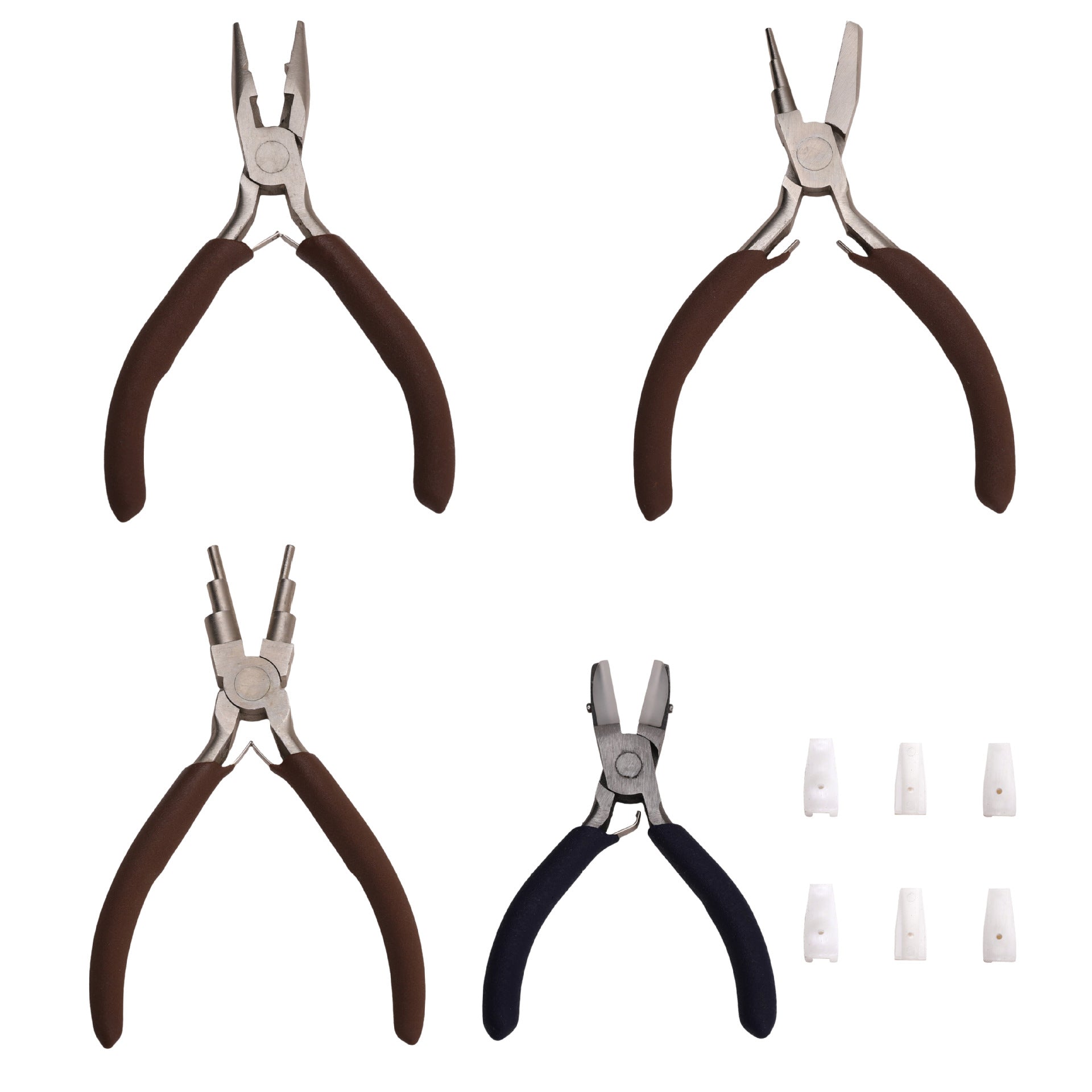 Handmade DIY tools, crimping pliers, six-section pliers, nylon pliers, rubber tips for making bracelets, necklaces, and jewelry accessories Secondary image