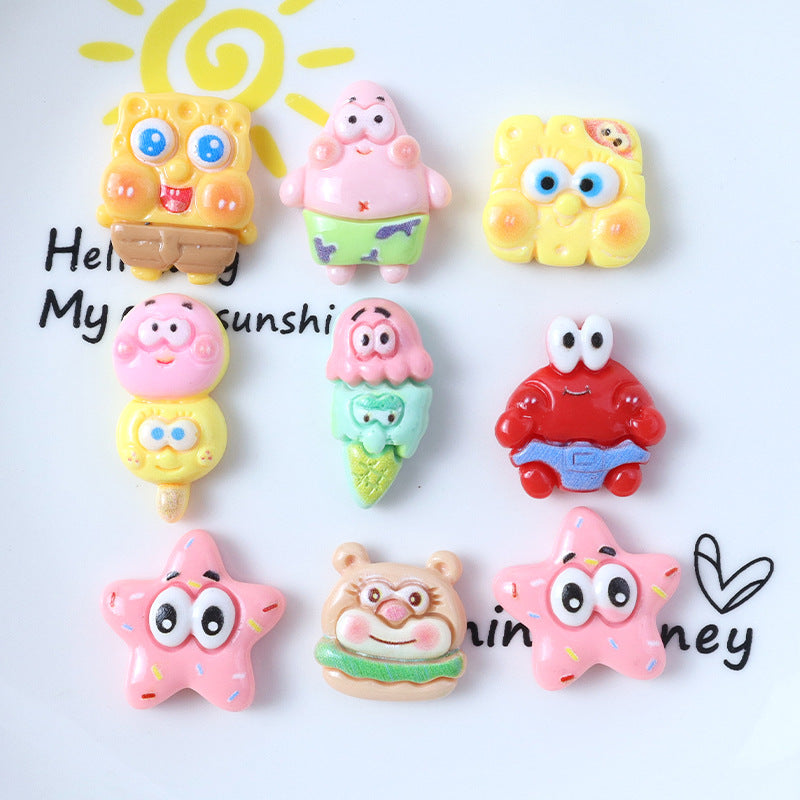 Shiny Cute Cartoon Sea Treasure Resin Accessories DIY Material Cream Glue Phone Case Hairpin Handmade Jewelry Resin Secondary image