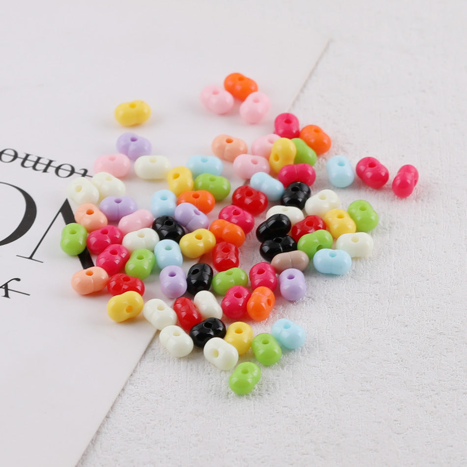 Colorful Peanut-Shaped Solid Color Acrylic Loose Beads for DIY Handmade Bracelets, Necklaces, and Jewelry Materials and Accessories Secondary image