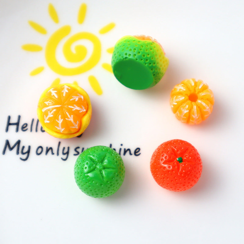 Orange DIY jewelry resin accessories, miniature landscape decorations, convenience store food toys, small fruits, small oranges, handmade materials Secondary image