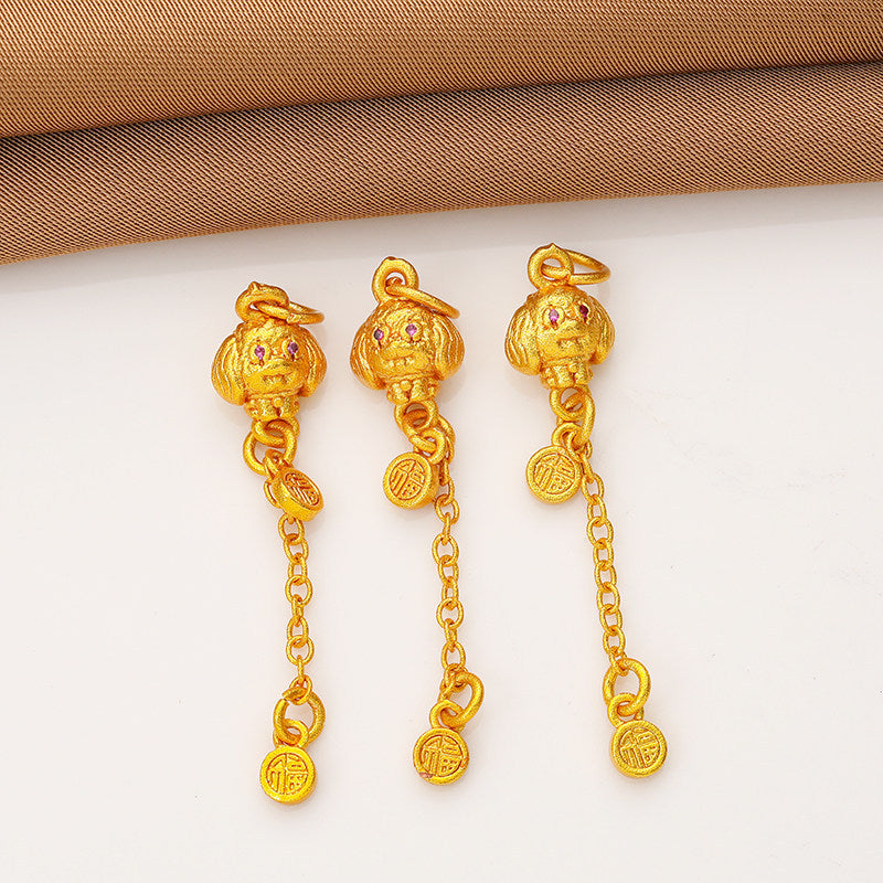 Gold-plated color-retaining butterfly shell bead lotus short chain handmade DIY bracelet necklace extension chain jewelry accessories pendant Secondary image