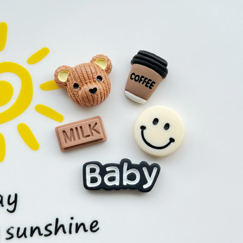 Cartoon bear cookie resin DIY accessories for phone cases, refrigerator, mouthwash cups, stickers, hair clips, and hair accessory materials Secondary image