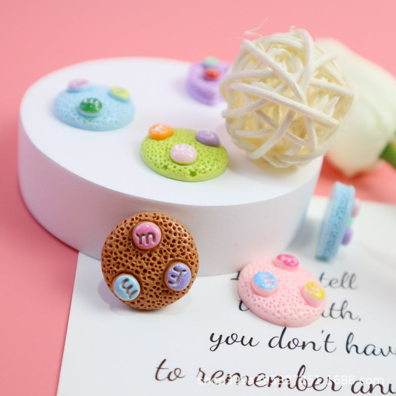 Cartoon M&M's cute resin accessories for phone cases, hair accessories, and handmade materials for colorful DIY projects Secondary image