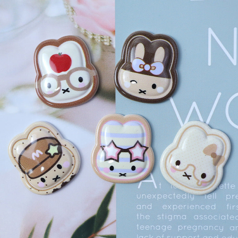 Cute floral bunny hair clip, ins-style girly duckbill clip, cartoon bangs clip, versatile hair accessory for students Secondary image