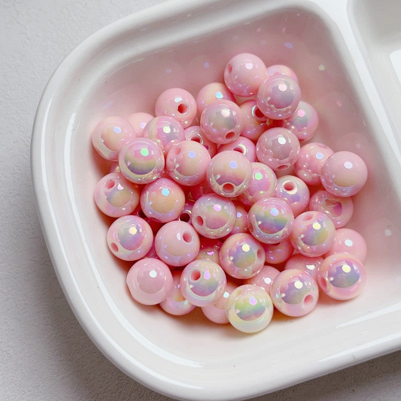 8-12mm Mabe luminous solid color round beads with straight holes for DIY phone chains, bracelets, beading materials, and colorful jewelry accessories Secondary image