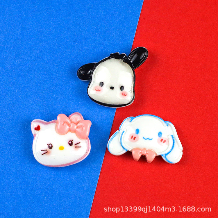High-quality glossy cartoon DIY resin accessory parts, Meimeidi puppy hair clip, water cup, and hole shoe patches Secondary image