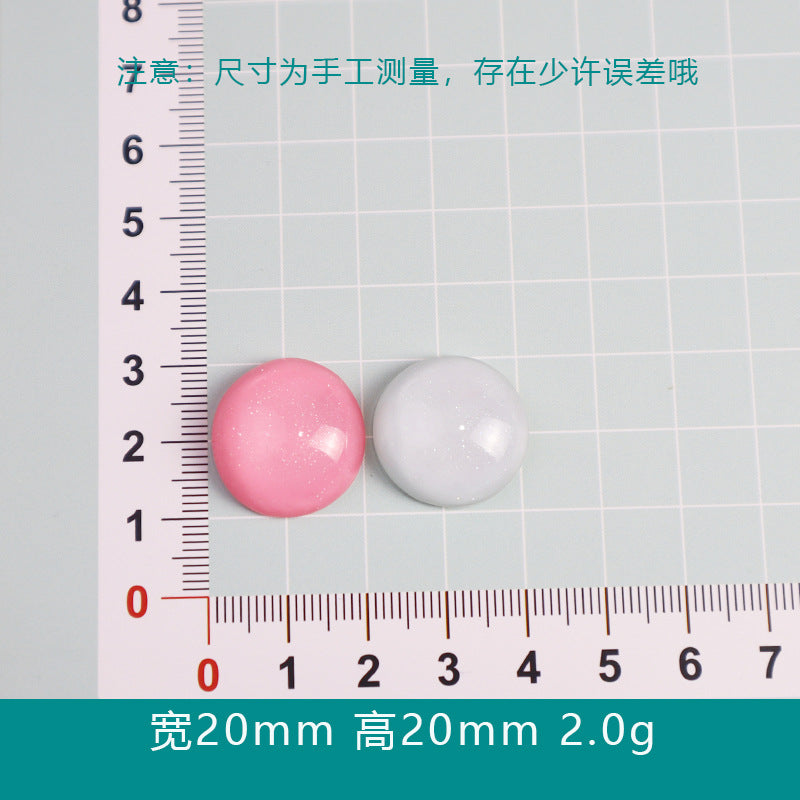 Macaron candy-colored semi-circular stress-relief DIY resin earrings, hair accessories, phone cases, and clogs Secondary image