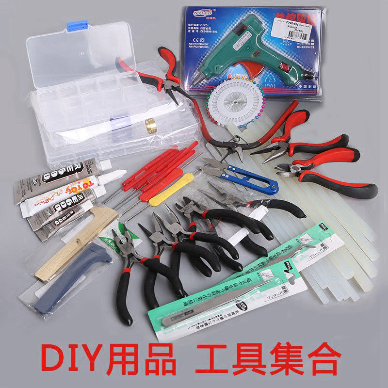 DIY tool kit material pack for handmade earrings, jewelry pliers, multi-functional needle-nose pliers, scissors Secondary image