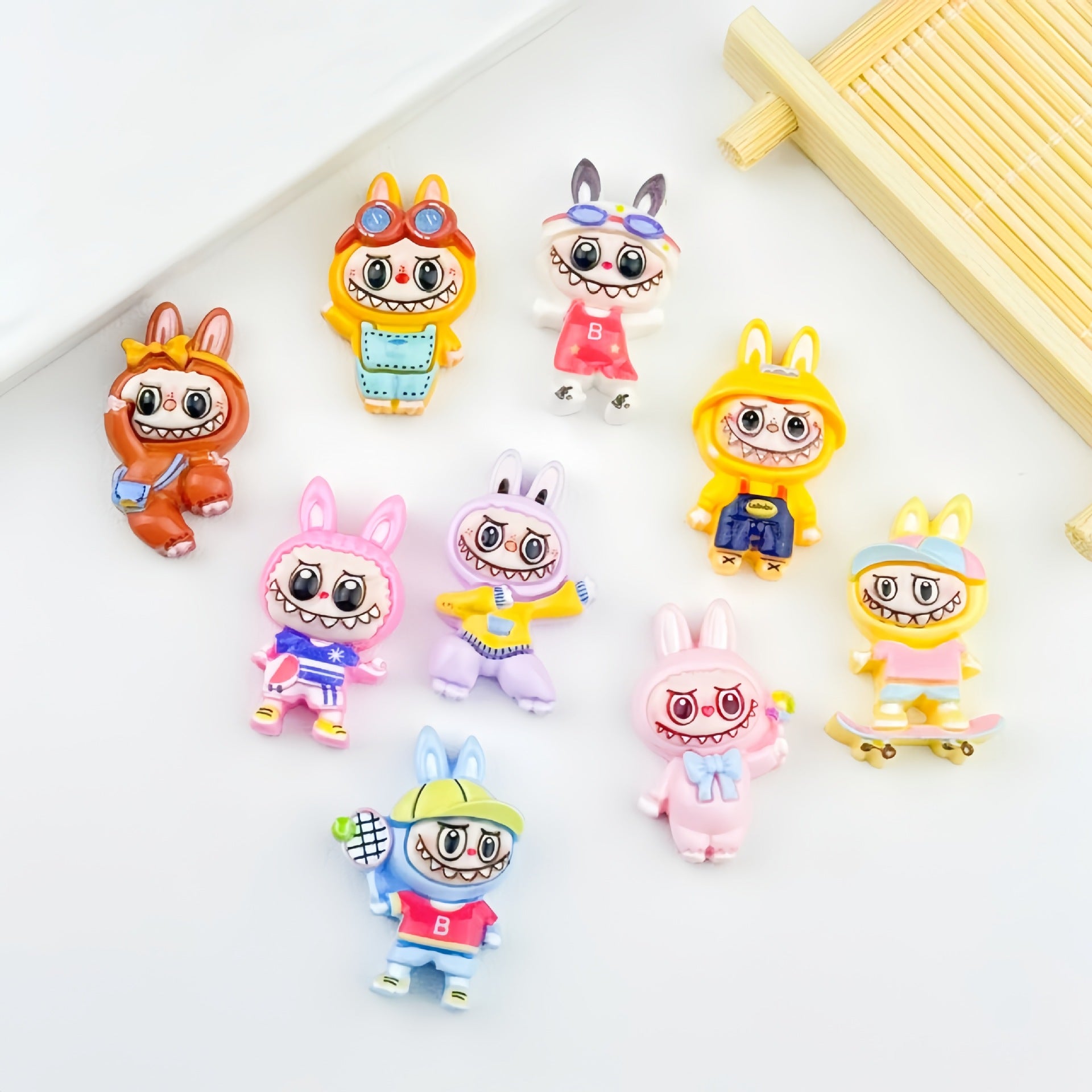 Small card character resin accessories for DIY cream glue handmade phone cases, hair clips, pendants, and decorative materials Secondary image