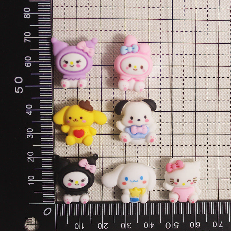 Full-body Sanrio resin accessories cartoon My Melody DIY hair clips, hair accessories, phone case cream glue accessory materials Secondary image