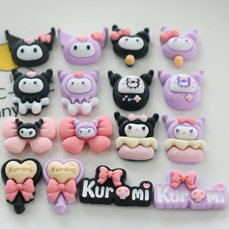 Purple and black series letters, resin accessories, DIY cream glue phone case material kit, resin decorations Secondary image