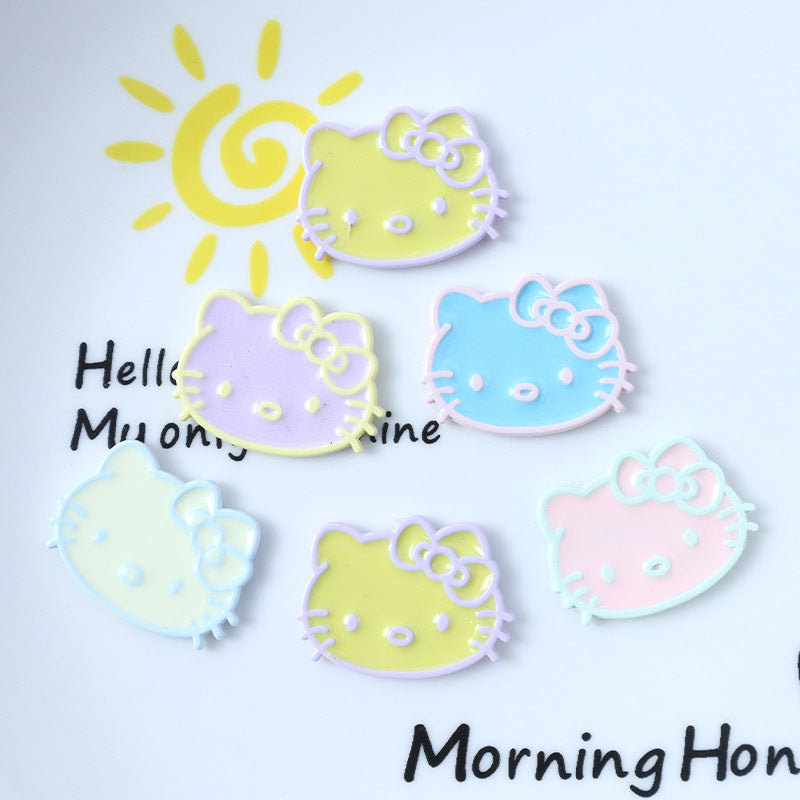 Acrylic kitten and fish DIY small accessories, shoe decorations, decorative parts, patches, hair clips, hair accessory materials Secondary image