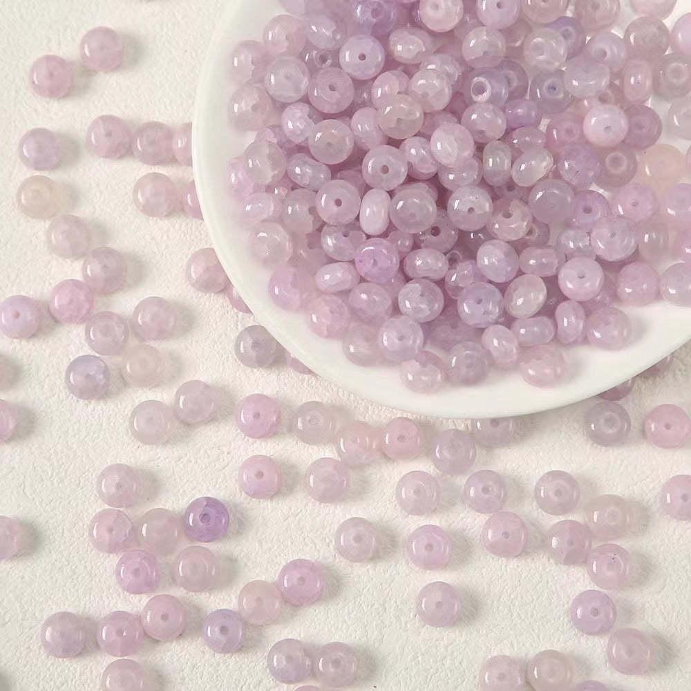 5*8mm wheel-shaped flat beads, water-dyed glass beads, gradient color glass beads, DIY handmade materials, bracelet accessories Secondary image