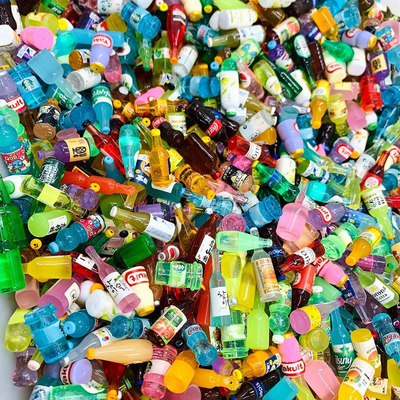 Simulated beverage bottle resin accessories DIY cream glue phone case hairpin adhesive materials Secondary image