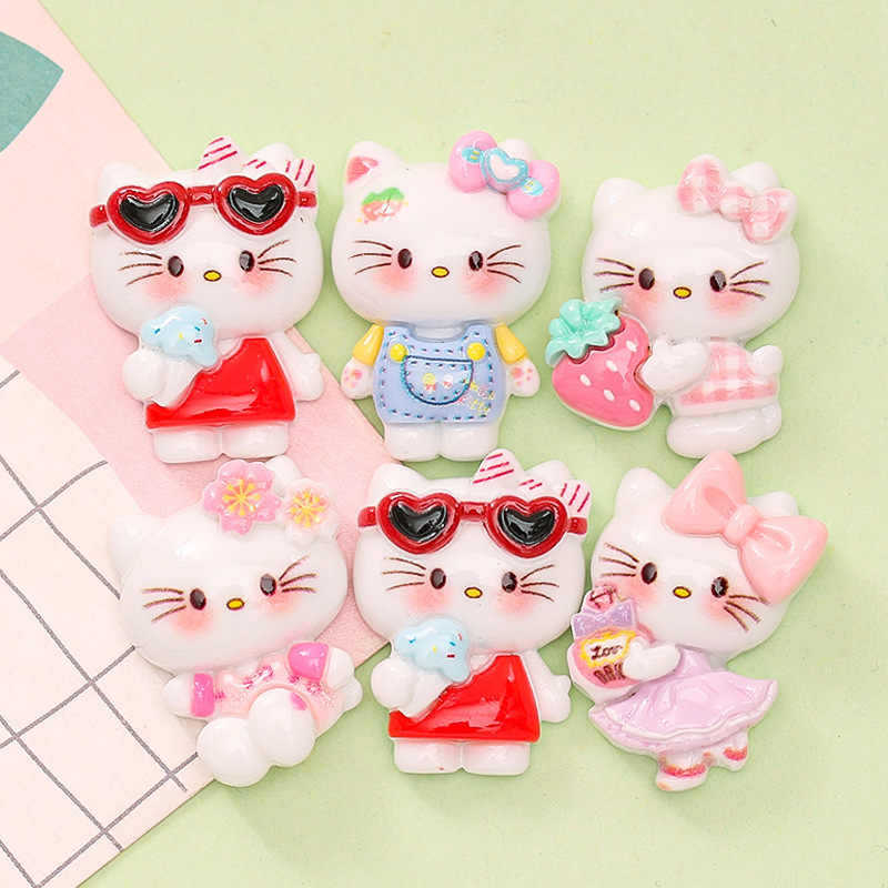 Cute cartoon sunglasses, skirt, cat DIY cream glue doll machine accessories, hair clips, Guka patches, shoe buckles, resin Secondary image
