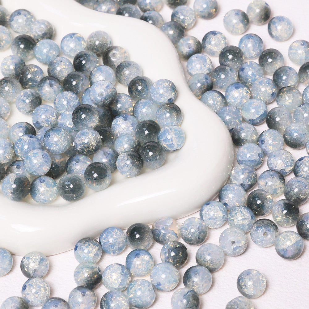 10mm cracked beads, broken beads, burst beads, loose beads for DIY beaded bracelets, glass bead accessories Secondary image