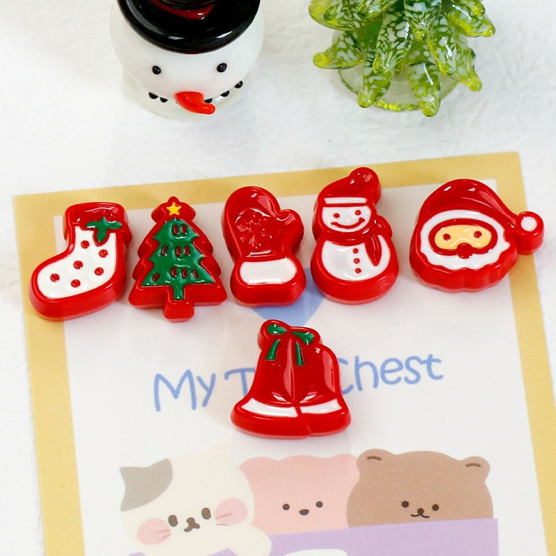 [Christmas Series] Acrylic Cute Cartoon Oil-Drip Beads DIY Handmade Beading Mobile Phone Chain Necklace Accessories Secondary image