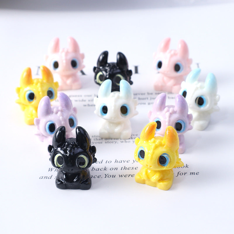 Best-selling black and white Toothless figurine DIY car decoration keychain car desktop ornament Secondary image