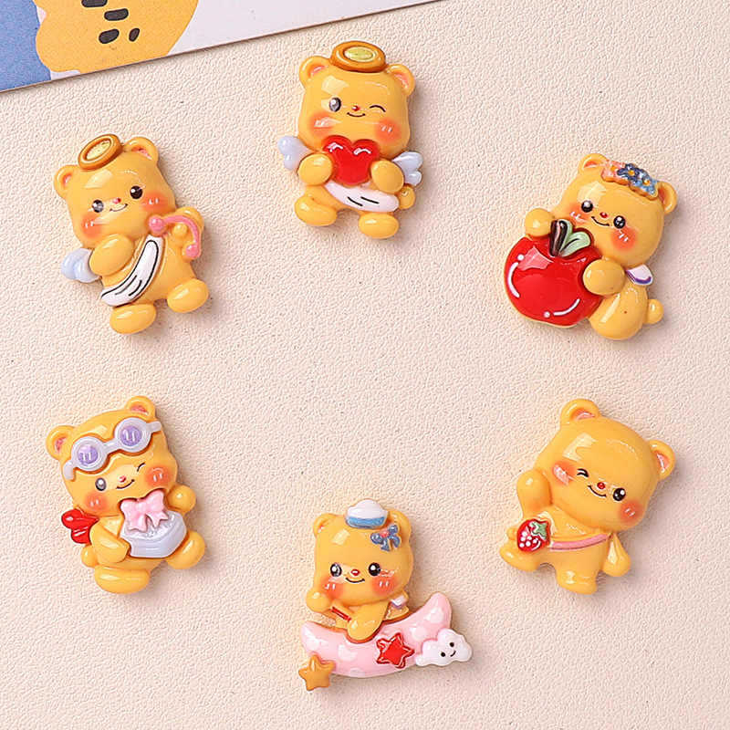 Dessert bear toy cartoon cream glue hairpin DIY small accessories resin small parts bracelet accessories materials Secondary image