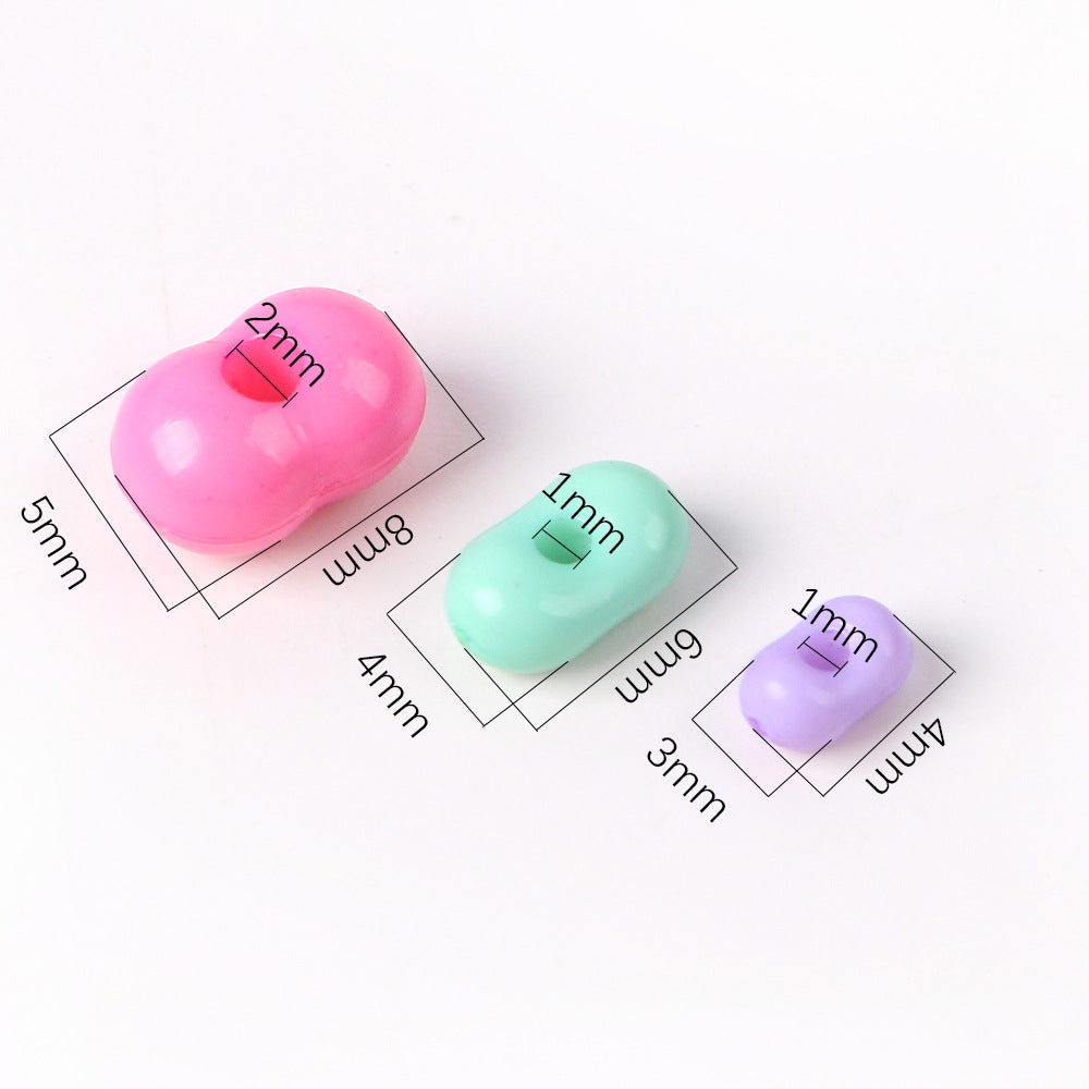 3x4/4x6/5x8mm candy-colored peanut beads DIY beading materials for bracelets, necklaces, and jewelry accessories Secondary image