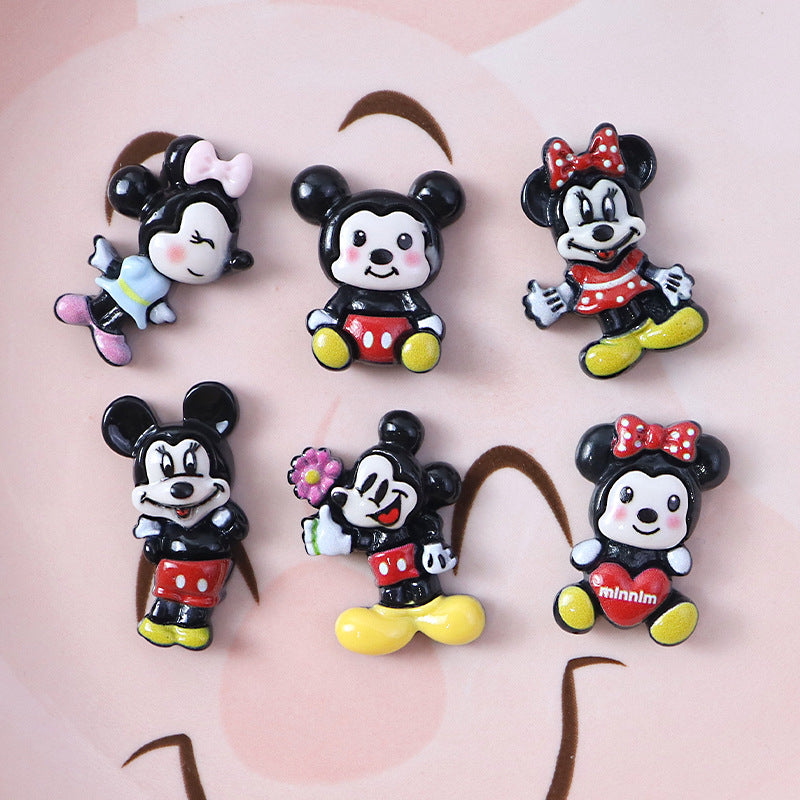 Cartoon shiny Qiqi Mouse resin accessories for handmade DIY jewelry, hair clips, hair ties, shoe buckles, refrigerator magnets, and materials Secondary image