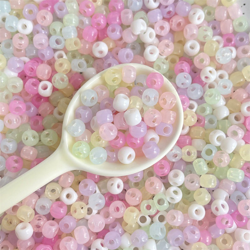 Acrylic four-hole round beads jelly-colored perforated loose beads for DIY phone chains, bracelets, and jewelry accessories Secondary image