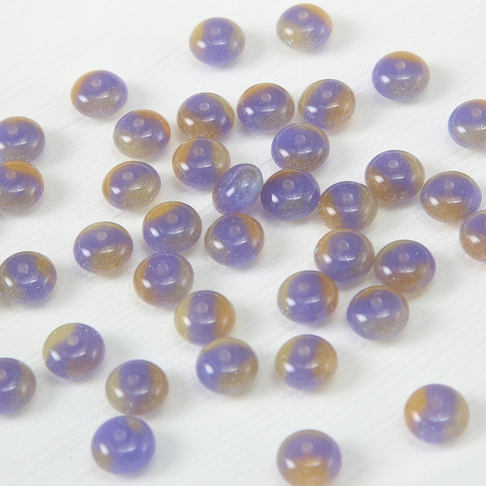 Iridescent gradient abacus beads, wheel beads, glossy and smooth spacer beads, loose beads, necklace, bracelet, DIY jewelry accessories Secondary image