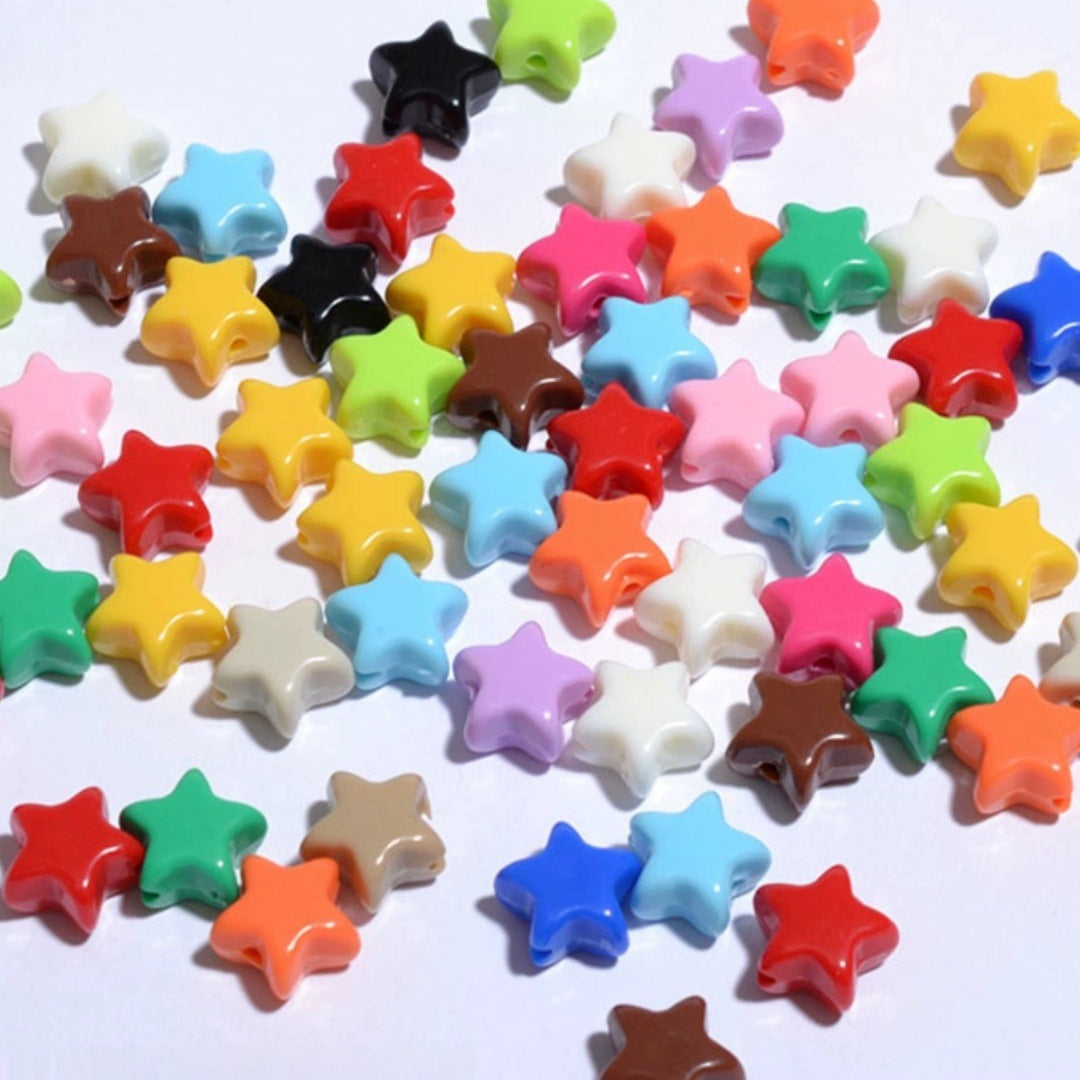 11mm acrylic macaron colored pentagram beads DIY phone chain keychain beading material accessories Secondary image
