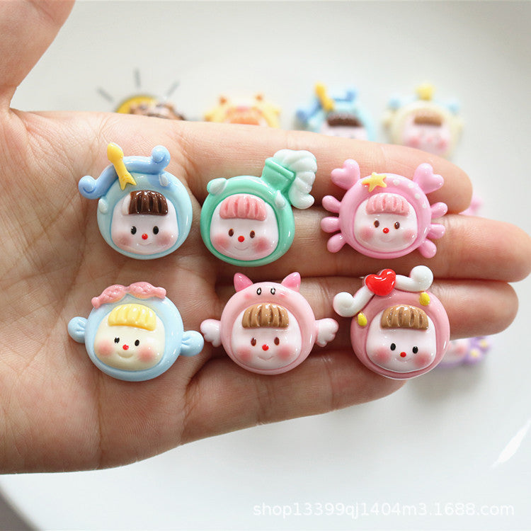 Twelve Zodiac Sisters Glossy DIY Cream Glue Handmade Phone Case Pendant Hairpin Accessories Resin Decorations Secondary image