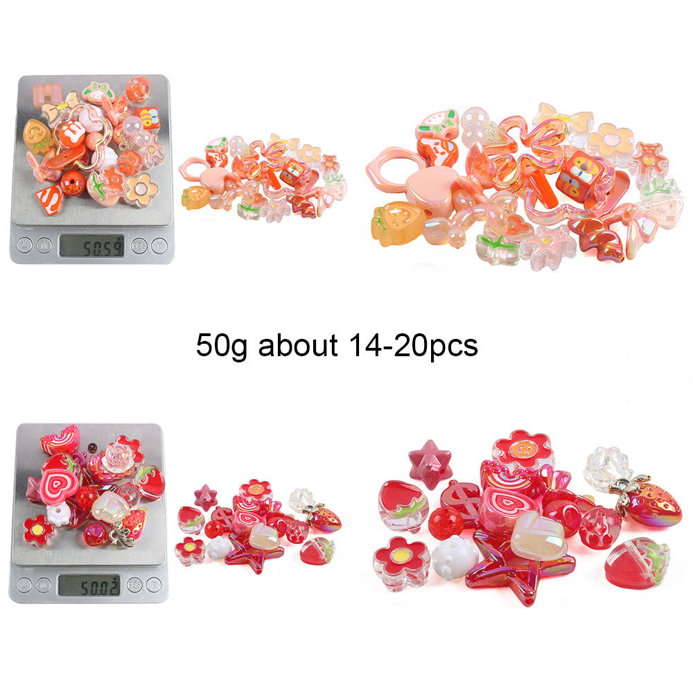 UV-coated Colorful Acrylic Round Beads for DIY Jewelry and Phone Chain Secondary image