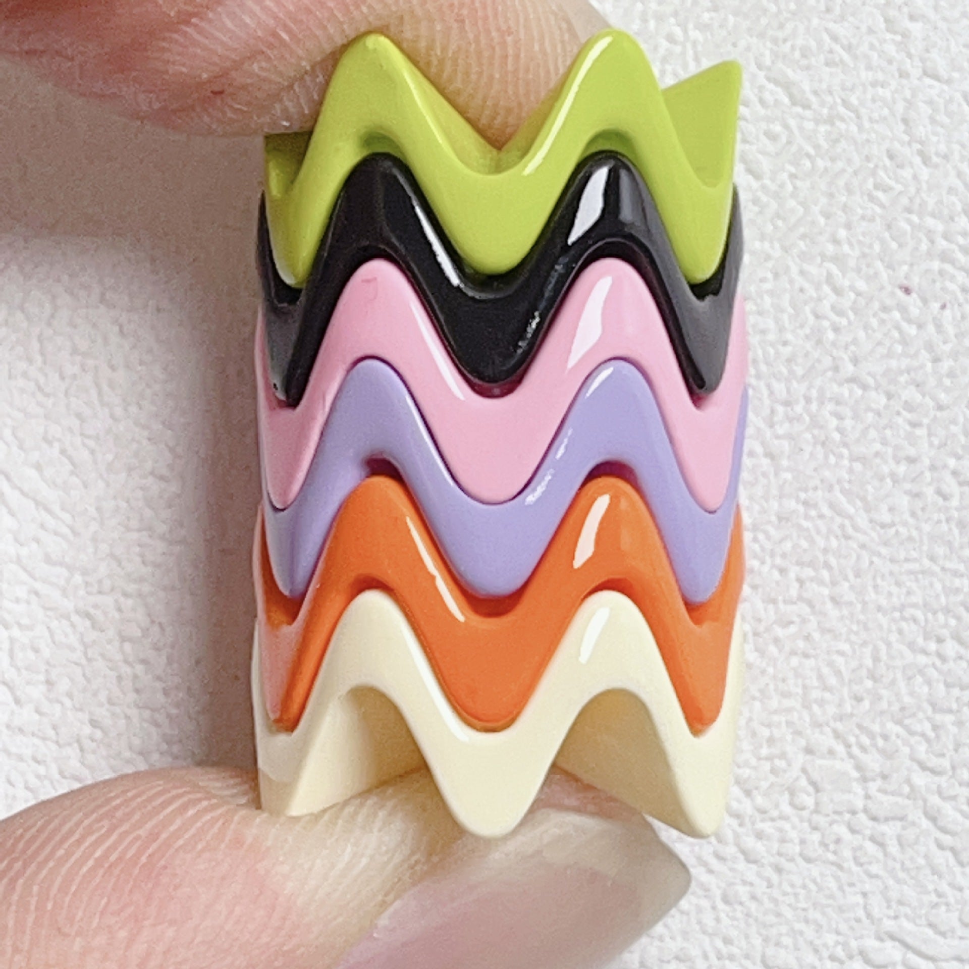 New macaron-coated stacking beads with straight holes for DIY phone chains, keychains, and accessory materials Secondary image