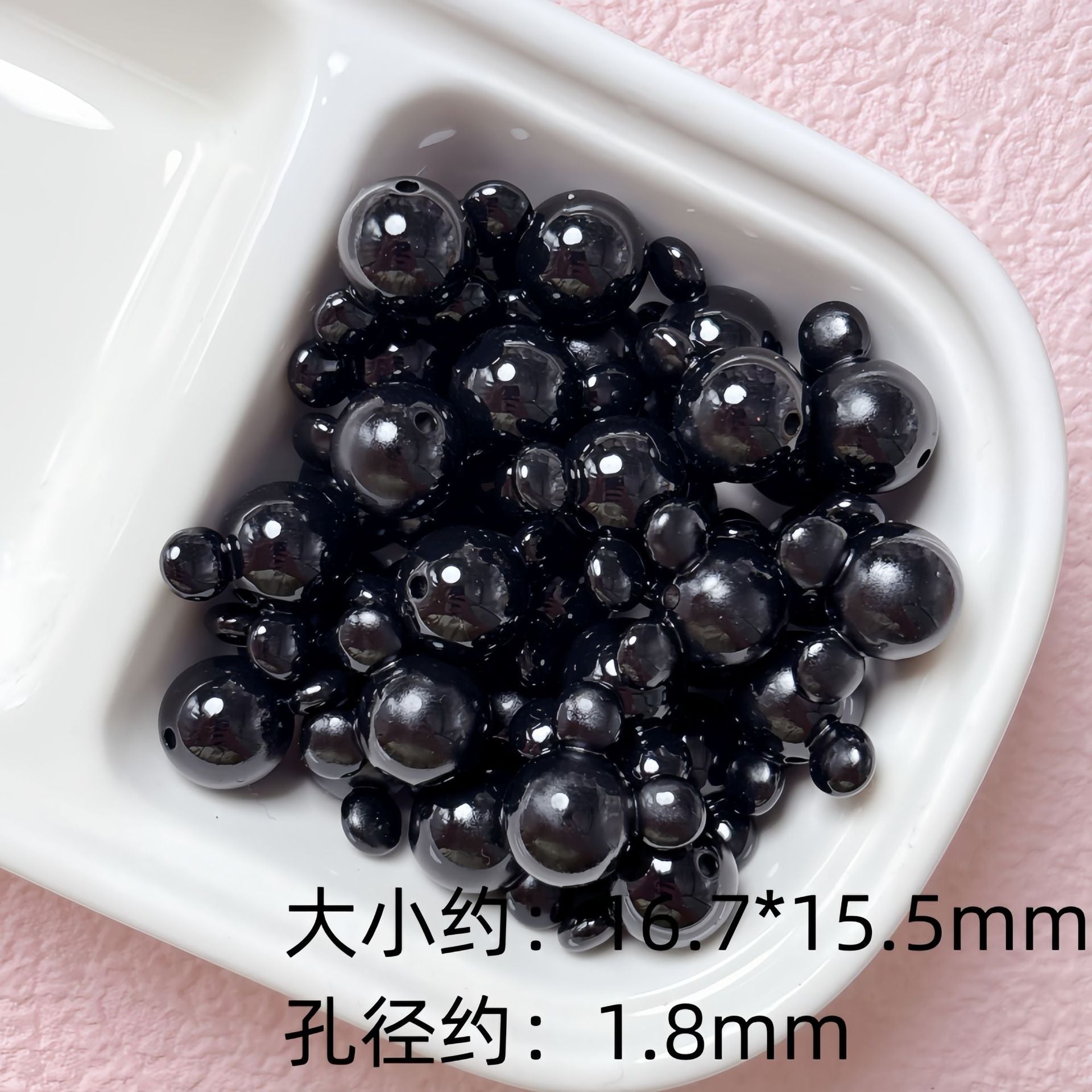 Colorful lacquered glossy Mickey head straight-hole loose beads DIY handmade beading phone chain keychain material accessories Secondary image