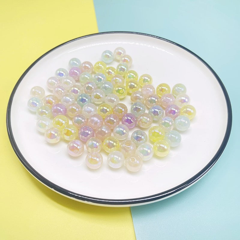 Popular Mabe Luminous Mermaid Princess Fine Glitter Straight Hole Round Beads DIY Accessories for Phone Chains, Car Hangings, and Keychains Secondary image