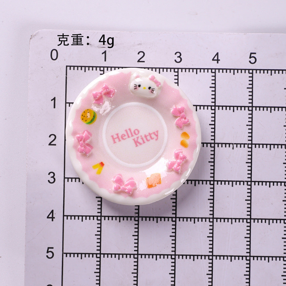 Creative colorful cat plates cartoon handmade DIY cream glue resin accessories small accessories decoration materials Secondary image