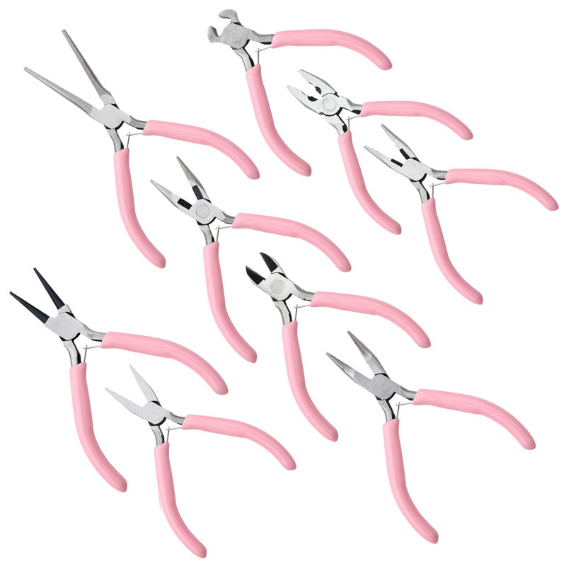 Handmade DIY Pliers Pink Needle Nose Pliers Jewelry Pliers Multi-functional Round Nose Pliers Mini Jewelry Wire Wrapping Beading Tools Secondary image