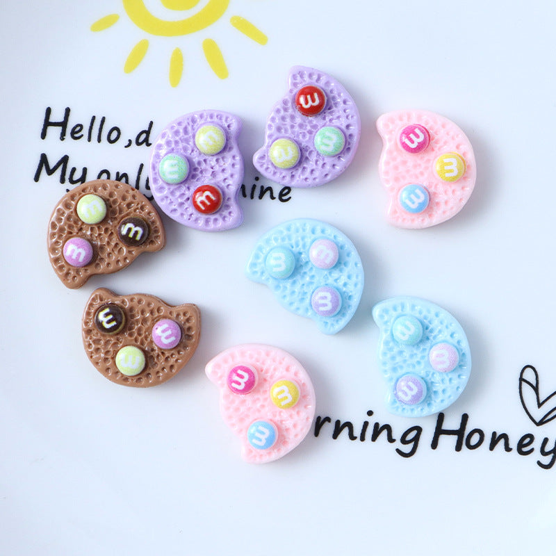 M&M's biscuit cute resin accessory DIY phone case comb mirror decoration water cup storage box sticker Secondary image