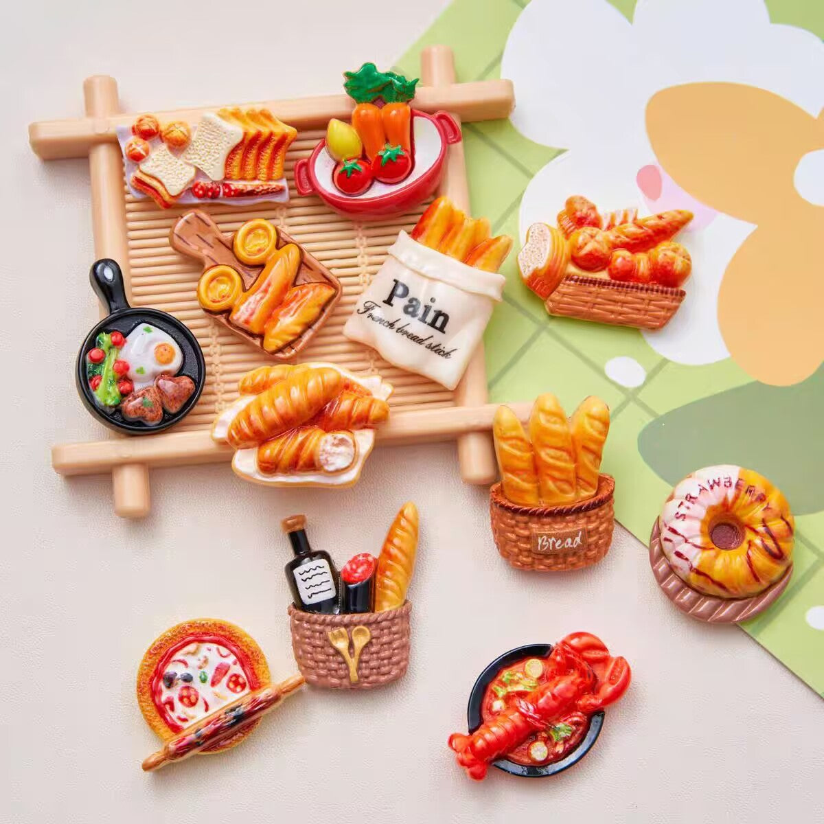 DIY Resin Lobster Bread Western Food Toy Cream Glue Handmade Hairpin Phone Case Electric Scooter Fridge Magnet Accessories Secondary image