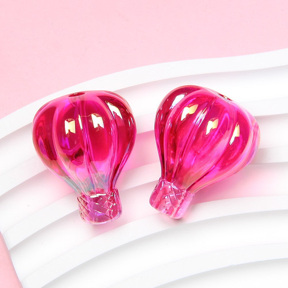 Hot air balloon acrylic beads DIY loose bead accessories DIY phone chain car hanging hand-painted bead materials Secondary image