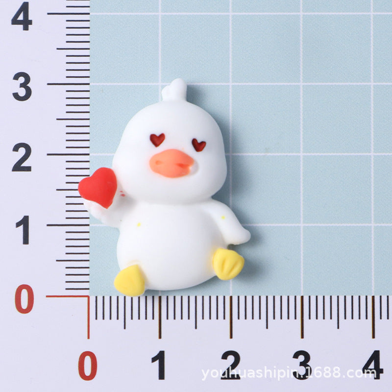 Resin accessories, cute duckies, DIY accessories, cream glue phone cases, water cup stickers, hair clips, hair accessory materials Secondary image