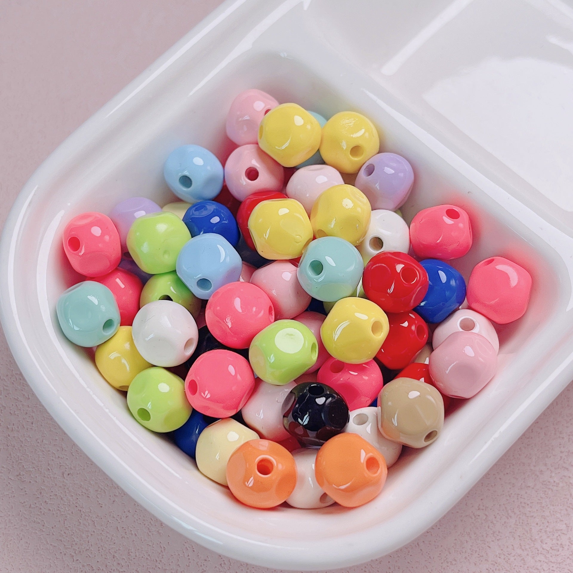 10mm acrylic dopamine-coated fig-shaped straight-hole loose beads, DIY beading materials for phone chains and accessories Secondary image
