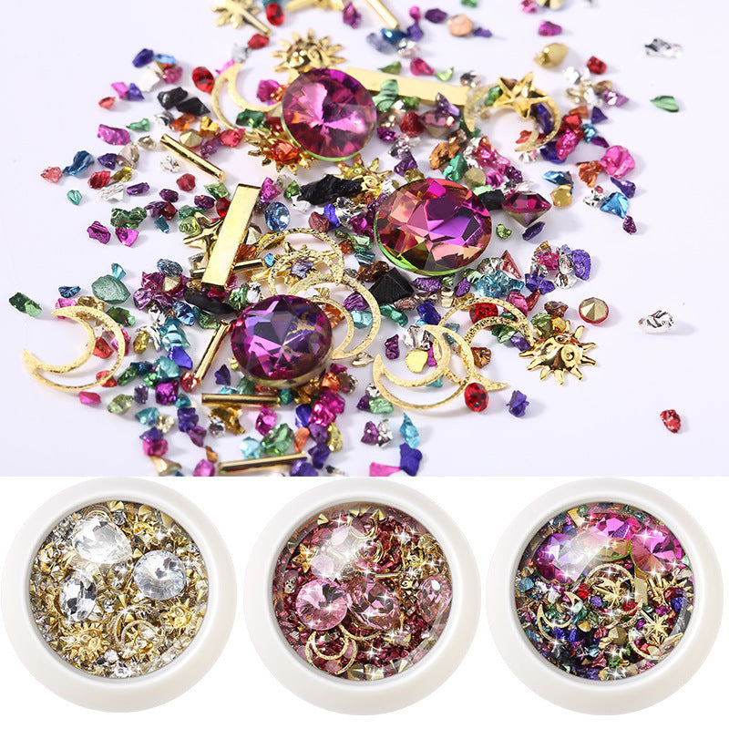 Diamond Decorations White Box Large Diamond Nail Rhinestones New York Storm Set Nail Art Accessories Secondary image