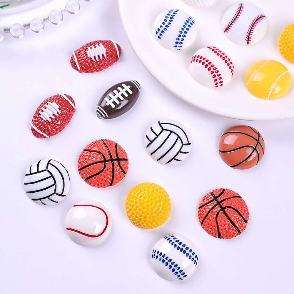 World Cup Football Resin Accessories DIY World Cup Souvenir Hairpin Decorative Parts Secondary image