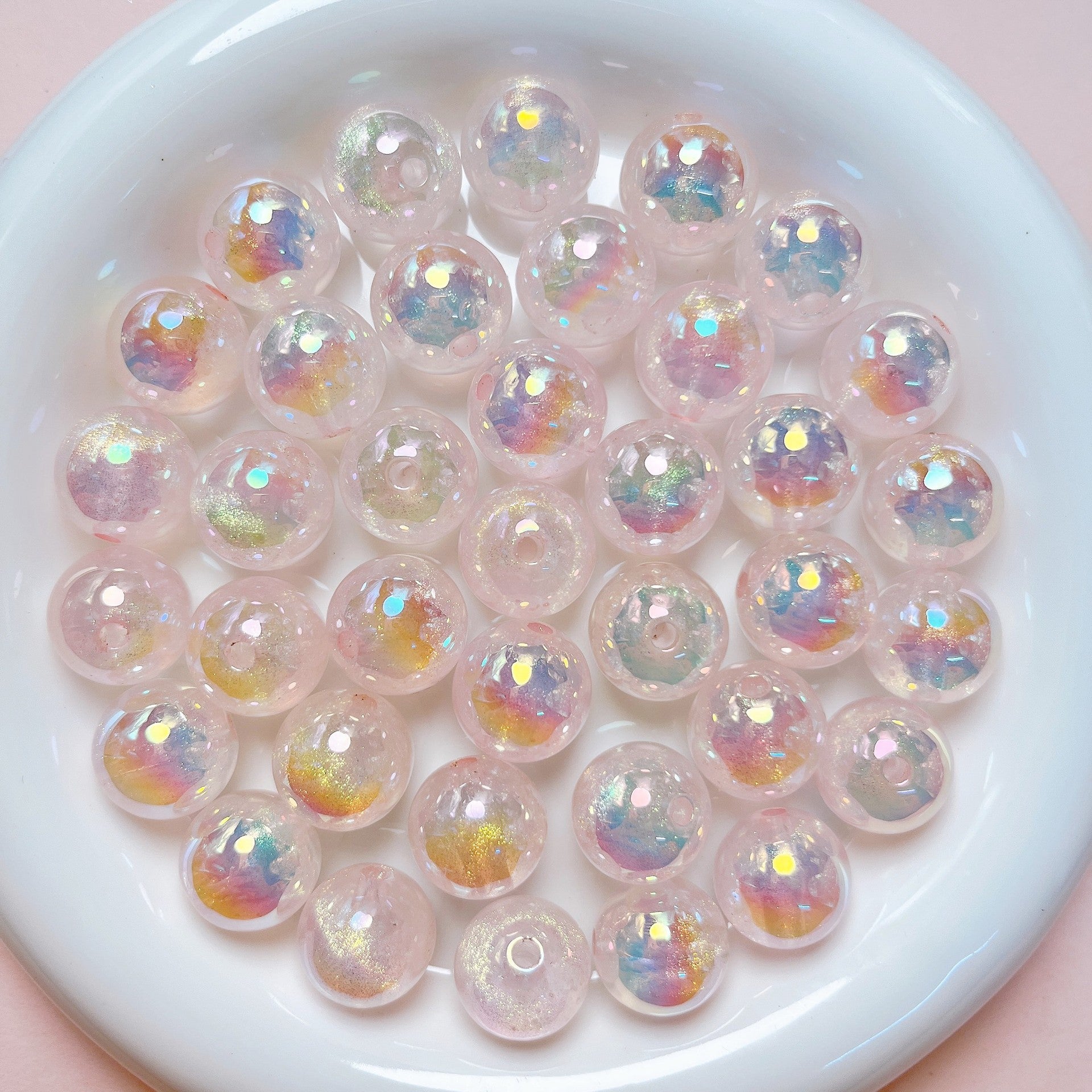 Meteor bead high-brightness luminous accessory for mobile phone chains, DIY translucent fine shimmer light-colored handmade DIY camera chain Secondary image